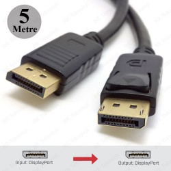 Gold Plated Displayport Erkek-Erkek Görüntü Kablosu 5 Metre Gold Plated Displayport Erkek-Erkek Görüntü Kablosu 5 Metre
