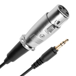 3Pin XLR Dişi - 3.5mm Erkek 30 cm Mikrofon Kablosu