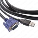 DVI M1-DA (30+5) Pin to 15Pin VGA + USB Projeksiyon Kablosu,Görüntü Kabloları,