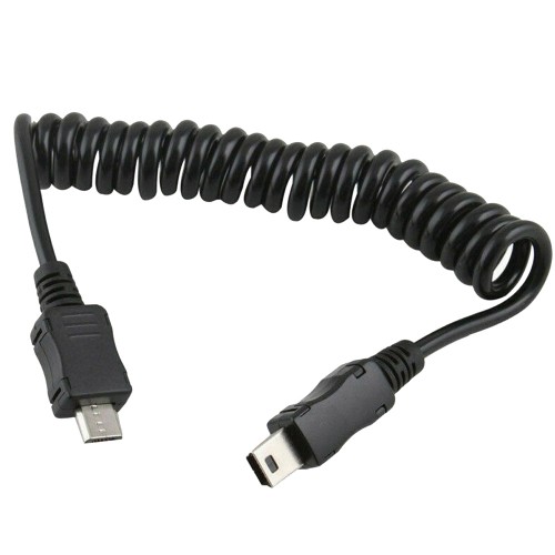 Spiral Micro USB Erkek to Mini USB Erkek Kablo - 1Metre,USB Kablolar,