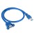 Panel Tipi Vidalı USB 3.0 Dişi-Erkek Uzatma Kablosu-30cm