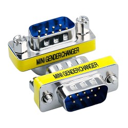 9 Pin RS-232 DB9 Erkek-Erkek Cinsiyet Değiştirici Bağlayıcı Adaptör