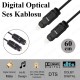 60 cm Dijital Optik Toslink Fiber Ses Kablosu OD:2.2,Ses Kabloları,