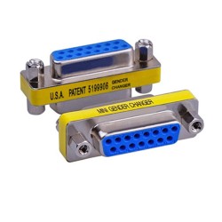 DB15 Dişi-Dişi Mini Cinsiyet Değiştirici D-Sub Adaptör