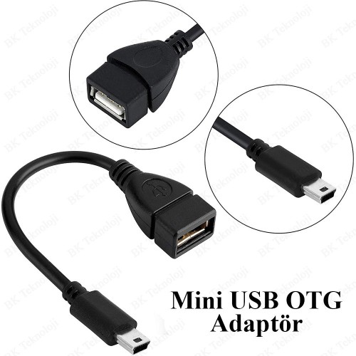 Mini USB V3 5 Pin OTG Kablosu USB Dişi Mini USB Erkek,Çevirici ve Çoklayıcılar,