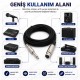 3 Pin XLR Dişi to 6.35mm Mono Erkek Jack Mikrofon Kablosu 5 Metre Canon Dişi - 6.35mm Mono Ses Kablosu