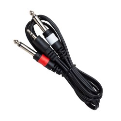 3.5mm 1/8" TRS - 2 x 6.35mm 1/4" TS Mono Y Ayırıcı Kablo - 3 Metre