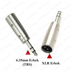 3-Pin XLR Erkek to 6.35mm Stereo Erkek Ses Kablosu Mikrofon Adaptörü 3-Pin XLR Erkek to 6.35mm Stereo Erkek Ses Kablosu Mikrofon Adaptörü