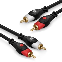 Yüksek Kalite 2RCA Erkek-Erkek Ses Kablosu - 1.5 Metre