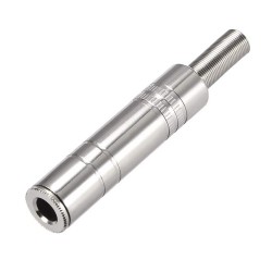 6.35mm 1/4 "Stereo TRS Dişi Metal Soket Lehim Tipi Jack Konnektör