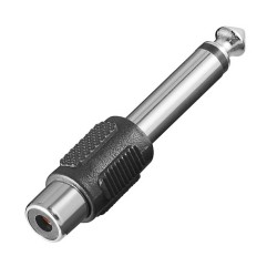 6.35mm 1/4" Mono Fiş Erkek - RCA Dişi Ses Jakı Dönüştürücü Adaptör