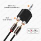 Stereo Ses Konektörü 3.5 mm Erkek Jak - 2 RCA (R+L) Dişi Ayırıcı Adaptör