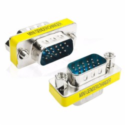 VGA Erkek-Erkek Mini Cinsiyet Değiştirici Adaptörü 15 Pin VGA M/M Dönüştürücü