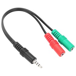 3.5mm Stereo Kulaklık Mikrofon Ses Ayırıcı Kablo Adaptörü
