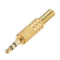2.5mm Stereo Erkek Jak Lehim Konektörü Altın Kaplama