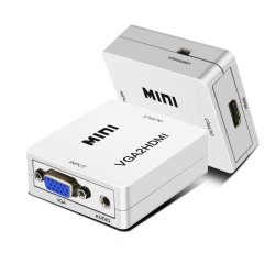 Mini VGA to HDMI Çevirici Dönüştürücü Adaptör Ses Destekli