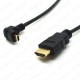 Micro HDMI to HDMI 90 Derece Açılı Mikro HDMI Tablet Kamera Kablosu 60cm,Görüntü Kabloları,