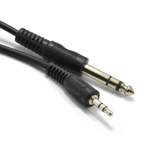 3.5mm 1/8 inç Erkek - 6.35mm 1/4 inç TRS Erkek Stereo Ses Kablosu-1.5M,Ses Kabloları,BK Teknoloji