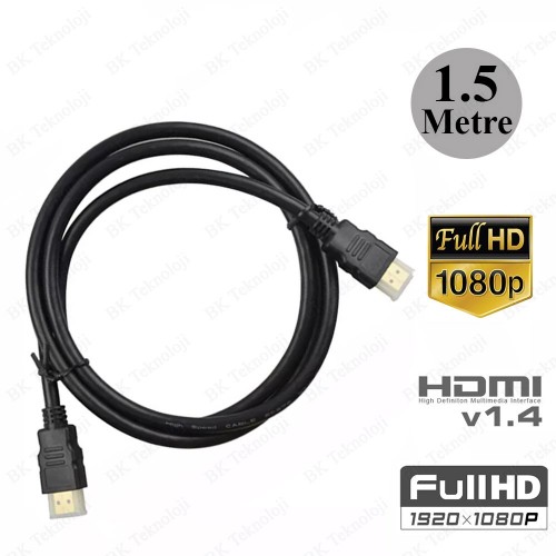 Yüksek Kalite HDMI Erkek-Erkek Kablo 3D Full HD 1080p 1.5 Metre