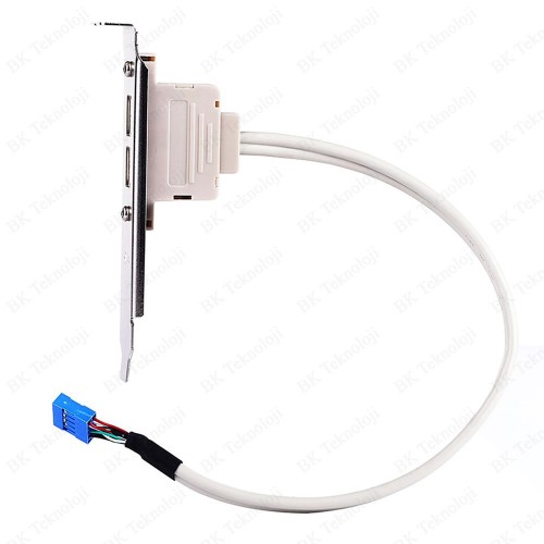 PC Anakart 9 Pin Header 2 Port USB 2.0 Anakart Arka Panel Genişletme Braketi,Kasa İçi Kablolar,