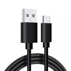 USB Type-C Şarj ve Data Kablosu Siyah 1 Metre