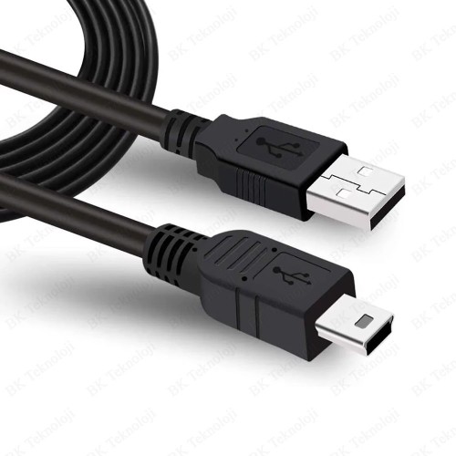 USB 2.0 Erkek to Mini USB Erkek Veri Şarj Kablosu 1.3 Metre,USB Kablolar,BK Teknoloji
