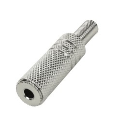 Metal 3.5mm TRS Stereo Dişi Jak Ses Kablosu Uzatma Konnektörü