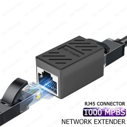 Gigabit RJ45 Birleştirici Cat5A/6A Ethernet Ağ Kablosu Genişletici Konektörü Gigabit RJ45 Birleştirici Cat5A/6A Ethernet Ağ Kablosu Genişletici Konektörü