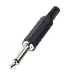 6.35mm Kablo Montajlı Mono Fiş 2 Kutuplu Çivi Jack Konnektörü