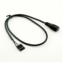 Micro USB Dişi to Dupont 5 Pin Dişi Anakart Adaptör Kablosu 50cm