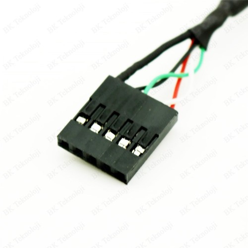 Micro USB Dişi to Dupont 5 Pin Dişi Anakart Adaptör Kablosu 50cm,Kasa İçi Kablolar,BK Teknoloji