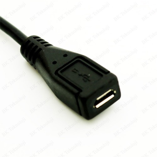 Micro USB Dişi to Dupont 5 Pin Dişi Anakart Adaptör Kablosu 50cm
