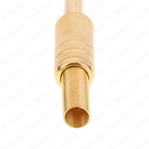 Lehimlenebilir Altın Kaplama Metal 6.35 mm Mono Erkek Çivi Jack,Ses Kabloları,BK Teknoloji