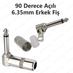 90 Derece Jack Lehim Konektörü 6.35mm Mono L Tip Metal Erkek Jack 90 Derece Jack Lehim Konektörü 6.35mm Mono L Tip Metal Erkek Jack