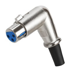 90 Derece 3 Pin XLR Dişi Lehim Tipi Ses Mikrofon Hoparlör Konnektörü