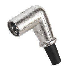 90 Derece 3 Pin XLR Erkek Lehim Tipi Ses Mikrofon Hoparlör Konnektörü