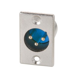 Panel Montajlı 3 Pin XLR Erkek Şase Konnektör