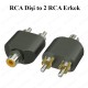 RCA Dişi - 2 RCA Erkek Y Splitter Ses Adaptörü Dönüştürücü