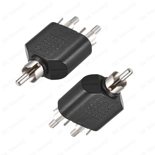 RCA Erkek to 2 RCA Erkek Dönüştürücü Adaptör