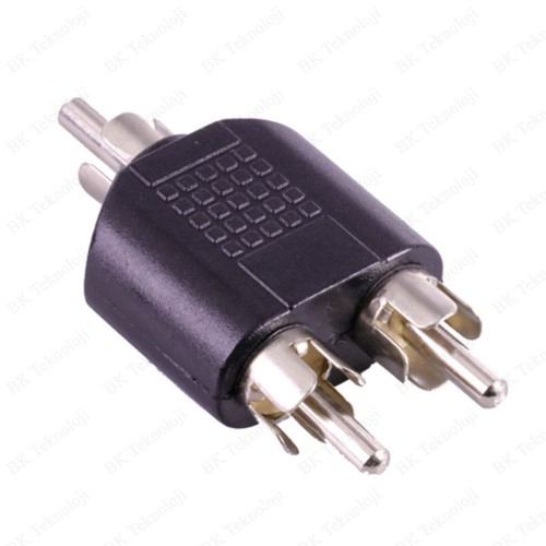 RCA Erkek to 2 RCA Erkek Dönüştürücü Adaptör