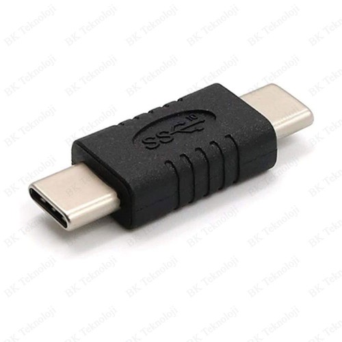 USB 3.1 Type-C Erkek to USB 3.1 Type-C Erkek Uzatma Adaptörü