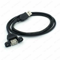 Panel Tipi Vidalı USB 2.0 Uzatma Kablosu-1 Metre Panel Tipi Vidalı USB 2.0 Uzatma Kablosu-1 Metre