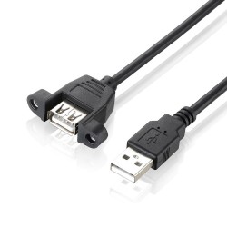 Panel Tipi Vidalı USB 2.0 Uzatma Kablosu-1 Metre