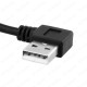 90 Derece Sağ Açılı USB 2.0 Erkek - Dişi Uzatma Kablosu - 30cm
