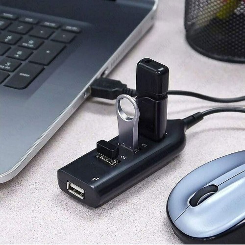 4 Port USB 2.0 Çoklayıcı Hub - Siyah