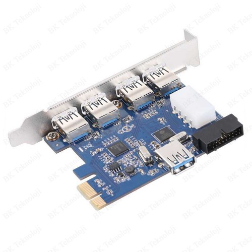 7 Bağlantı Noktalı USB 3.0 PCI Express Genişletme Kartı