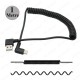 90 Derece Açılı Spiral Type-C to USB Şarj/Data Kablosu - 1 Metre