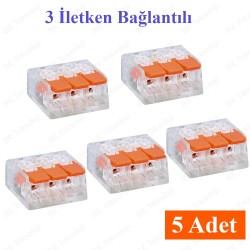 3 İletken Bağlantılı Çok Amaçlı Tırnaklı Buat Klemens - 5 Adet 3 İletken Bağlantılı Çok Amaçlı Tırnaklı Buat Klemens - 5 Adet