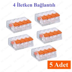 4 İletken Bağlantılı Çok Amaçlı Tırnaklı Buat Klemens - 5 Adet 4 İletken Bağlantılı Çok Amaçlı Tırnaklı Buat Klemens - 5 Adet