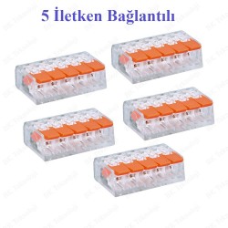5 İletken Bağlantılı Çok Amaçlı Tırnaklı Buat Klemens - 5 Adet 5 İletken Bağlantılı Çok Amaçlı Tırnaklı Buat Klemens - 5 Adet